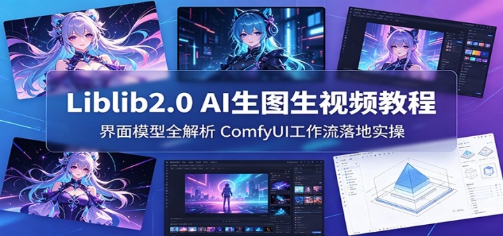 Liblib2.0 AI��ͼ����Ƶ�̳̣�����ģ��ȫ������ComfyUI���������ʵ��