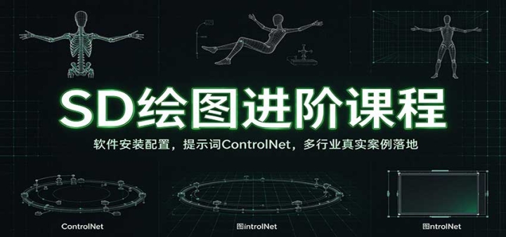 SD��ͼ���׿γ̣�������װ���ã���ʾ��ControlNet������ҵ��ʵ�������